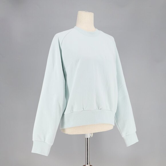 NWT ATHLETA Forever Fleece Relaxed Crew Sweatshirt Minty Green Size M - Picture 3 of 10